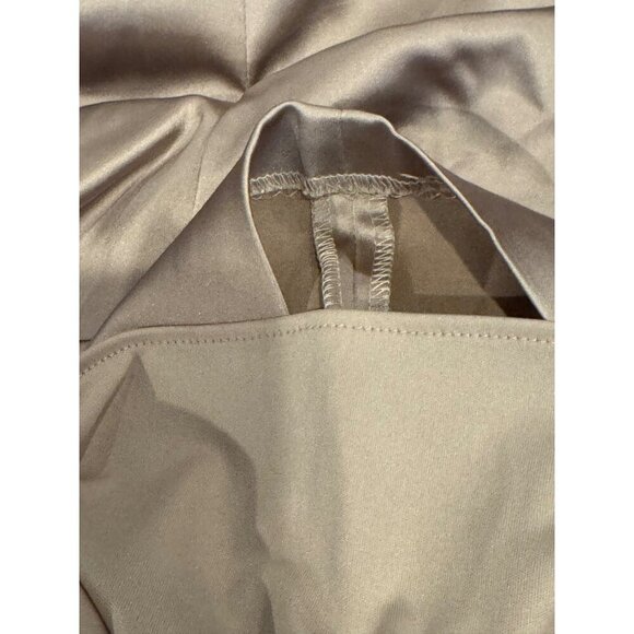 Xscape Dress Women 8‎ Ivory Tan Sweetheart Neck Ruched Mini Party Cocktail - Picture 10 of 10